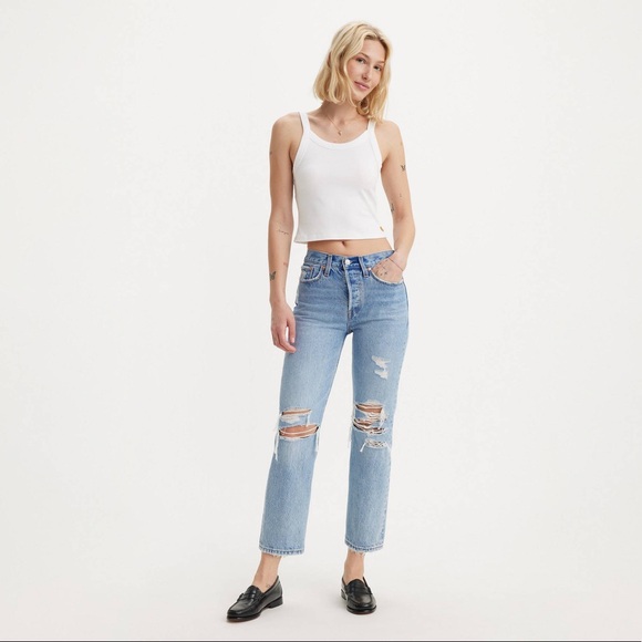 SZ 25 Levi’s Ripped Wedgie Straight - Picture 1 of 5